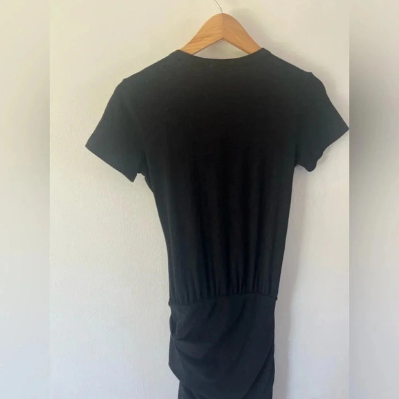 Standard James Perse ESTILO Charcoal Heather Gray Ruched Short Sleeve Dress Size - Picture 7 of 10